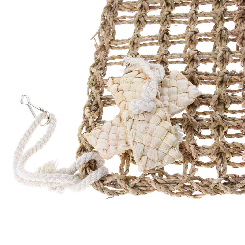 Bird Parrot Parakeet Budgie Cockatiel Cage Grass Hammock Swing Hanging Bite Chew