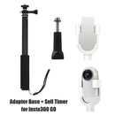Adapter Base Protective Case+Telescopic Selfie Stick Rod for Insta360 GO Camera