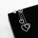 Metal Fashion Heart-Shaped Ladies Hanging Earrings Fashion Love Long Tassel