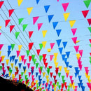 125 Feet Multicolor Nylon Pennant Banners With 100 e Flags For Indoor Outdo