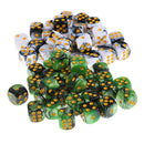 Pack of 60 Double Colored D6 Dices Acrylic with Iron Box for Party Casino Board