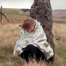 2 Pcs Emergency Survival Space Rescue Thermal Mylar Blankets for Camping 51x82"