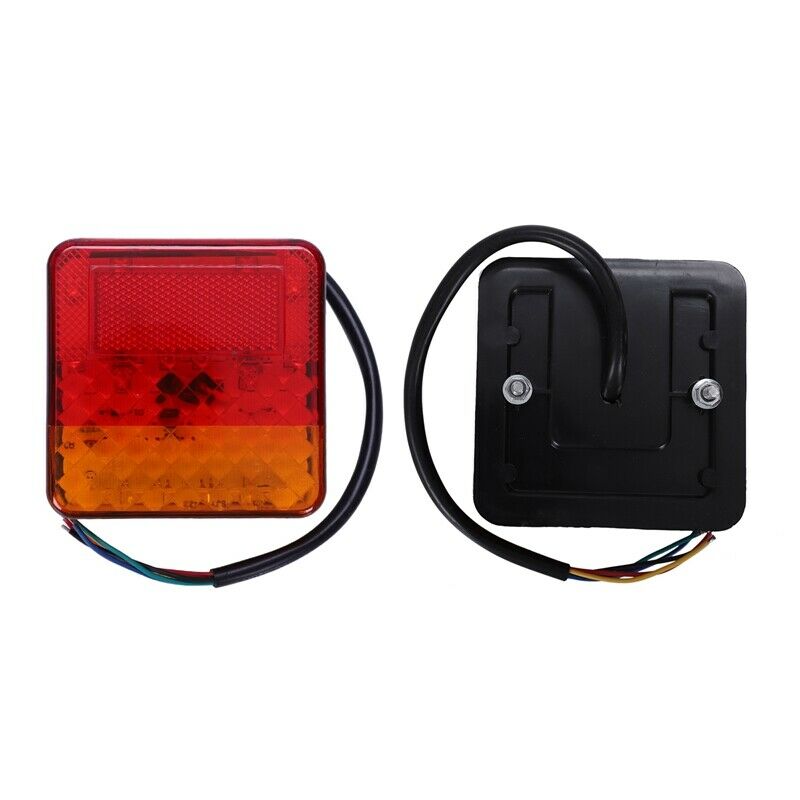 2 pieces 16 LED headlights taillights truck tractor trailer cart C4Y6