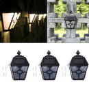 3 Pcs Solar Powered Outdoor Garden Fence Wall Light LED Outdoor Garden Lamp