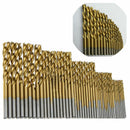 50pcs/Set Titanium Drill With Hex Shank Hss-tin Twist Number Drill Bi U1U1 W3J5