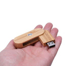 32GB USB2.0 Rotating Wood Flash Memory U-Disk