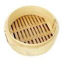 2X Chinese Bamboo Steamer Basket Round Dim Sum Chicken Steamer Tray 20cm