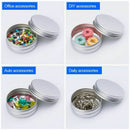 30 Pack Screw Top Round Metal Lip Balm Tins Containers Lids (1oz)