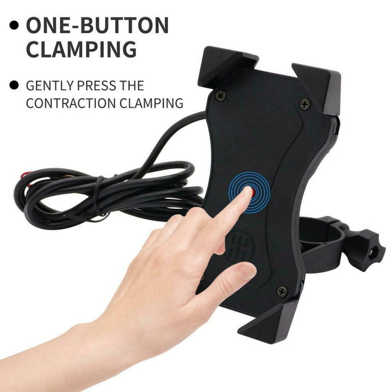 Lovoski Motorcycle Handlebar Cell Phone Holder With Charger Universal