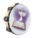 10 Inch Wooden Tambourine Pigeon Bible Music Percussion Instrument Tambouri J7V5
