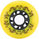 90A Inline Skating Pulley Skateboard Wheel 76Mm 4 Pieces / Set Yellow U8C9