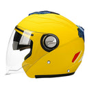 Flip Up Motorcycle Helmets Dual Visor Full Face Helmet Outdoor Sports Yellow