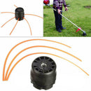 4 Pcs Line Trimmer Head With 3 Mowing Ropes Set Plastic For Lawn Brush Cutter