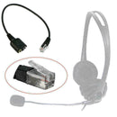 Dual 3.5mm Audio Jack to RJ9 Plug 25cm PC Headset Telephone Cable Headset P Q3E7
