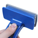 Blue Plastic Pet Dog Puppies Hair Shedding Grooming Brush Comb C9G2