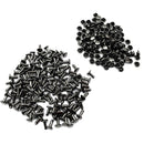 200 Sets 6x8mm Round Double Cap Rivets Leather Craft Stud DIY Repair Tools