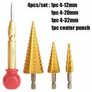 Step Drill Bit Spiral Flute Hss Steel Cone Titanium Coated Mini Drill Bit T