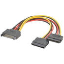 SATA Power 15-pin Y-Splitter Cable Adapter Male to Female for HDD Hard Driv