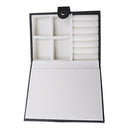 Pu Leather Jewelry Box Single Layer Ring Earrings Storage Box Jewelry Stora E4X9