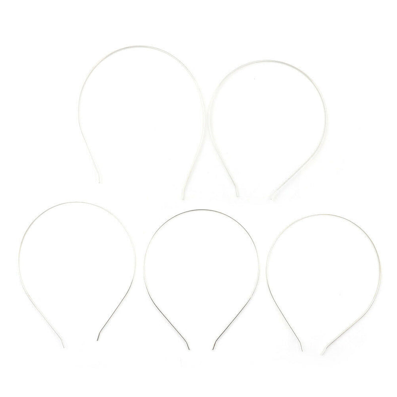 5Pcs 3mm Metal Tiara Headbands Hairbands Simple Temperament Girl Hair Clips  Z