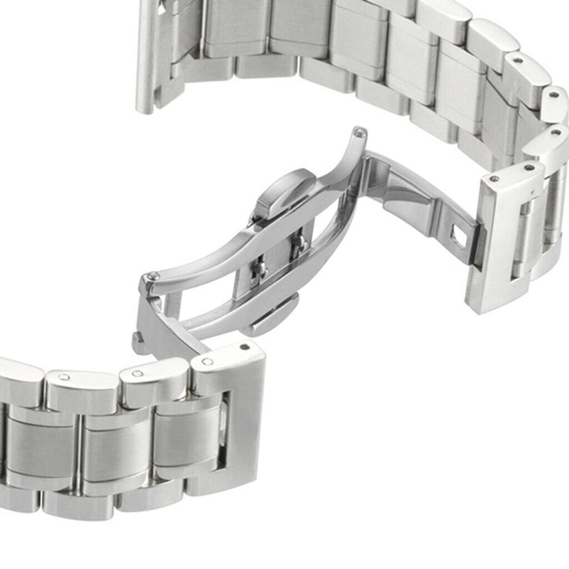 Stainless Steel Wristband and Butterfly Closure For for HUAWEI Watch Sliver