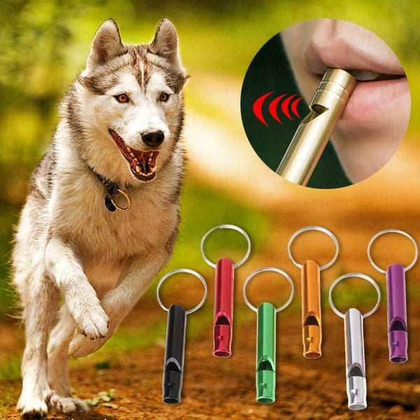 Portable Pet Dog Training Whistle Aluminum Puppy Stop Barking Sound Flute A#S