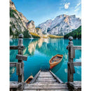 5D DIY Full Drill Diamond Painting Boat Lake Cross Stitch Embroidery Kits