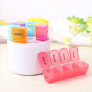 7 Days Portable Round Small Medicine Box Weekly Tablet Organizer Pill Case
