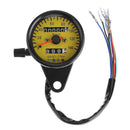 Universal LED Backlight Motorcycle Modify Odometer KM/H Speedometer Gauge Yellow