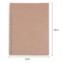 2pcs Retro Spiral Coil Horizontal Line Sketchbook Notebook Note Pad Memo