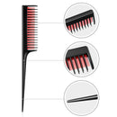 Dense Tooth Comb Salon Anti-static Hair Curly Sectioning Pointed Tail Combs