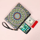 DIY Mandala Special Shaped Diamond Painting Wristlet Bags Women Wallet