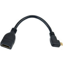 6" HDMI A Female to HDMI Corner D Micro Male Converter Adapter Cable Cord 10 Hn