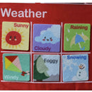 17.12x25" Learning Calendar with Weather Station Season for Kids Early Education