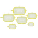 2 Set Yellow Silicone Elastic Seal Lids Bowl Covers Non-toxic Fresh-Care