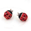 Cute Insert Earrings Exquisite Paint Stud Earrings Red Oil Ladybug Ear Studs _