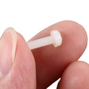 100 Pcs M3x10mm Threaded Rod White Nylon Phillips Head Screws Bolts Z3H6