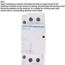 2P 40A 220V 50/60HZ Din rail Household ac contactor 2NO:0J Ew