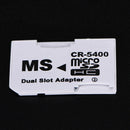 New CR-5400 PhotoFast MicroSD MicroSDHC TF Card to MS Pro Duo Dual Slot Ada I8S9