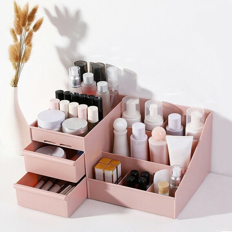 Cosmetic Storage Box Drawer Desktop Plastic Makeup Dressing Table Skin Care X3Z6