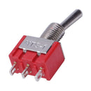 AC 250V/2A 120V/5A ON/ON 2 Position SPDT Mini Micro Toggle Switch Red M3D2