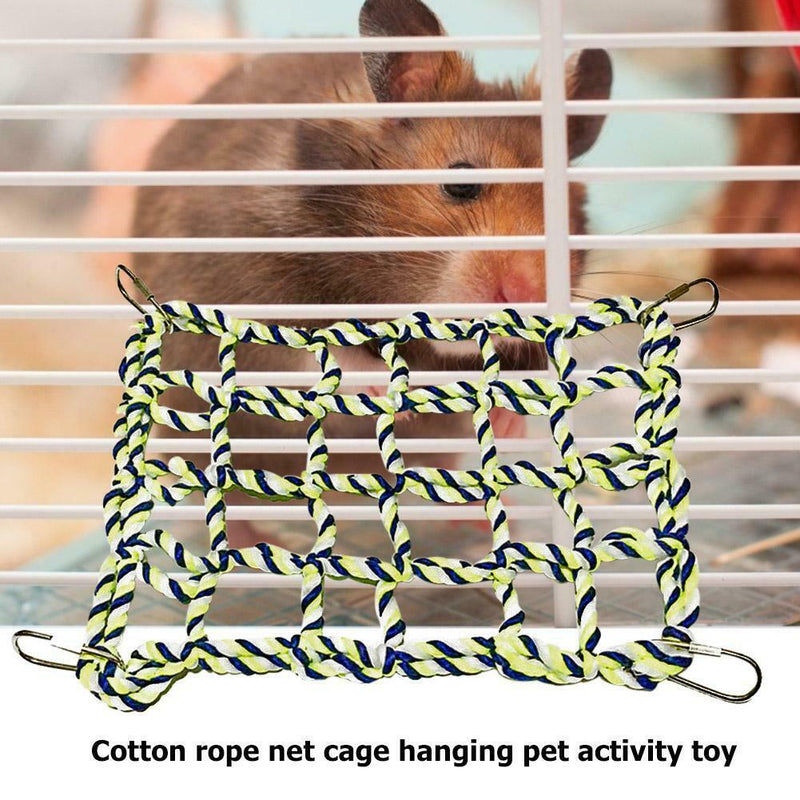 Parrot Climbing Net Bird Swing Rope Ladder Hanging Chewing Toys for Hamster A