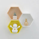 Nordic Style Storage Racks Hexagonal Wall Shelf Diy Storage Racks Organizat C4N8