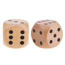 Extra Large Wooden Dice With Rounded Corner D6 Six Sided Dice 5cm Brown 2pcs
