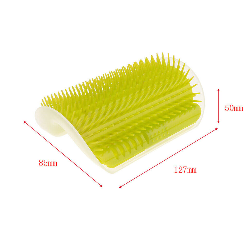 2X Cat Self Groomer, Wall Corner Groomers Soft Grooming Brush Massage Combs for