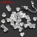500X Heavy Duty Rubber Earring Backs Sleeves Holders Stopper Nuts Silicone US