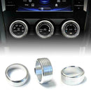 3* Aluminum-Alloy AC Climate Control Knob Ring Cover For Subaru Impreza WRX/STi