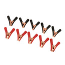 10 Piece 90mm Long Battery Alligator Clips, Black Red 100A Insulated Battery