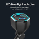 A21Q Dual USB 5V 2.4A QC3.0 LED Digital Car Phone Charger w/Lighter Sockets A