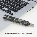 NVMe to USB Adapter M2 M Key SSD to to USB 3.1 A Card + USB A to C Adapter A